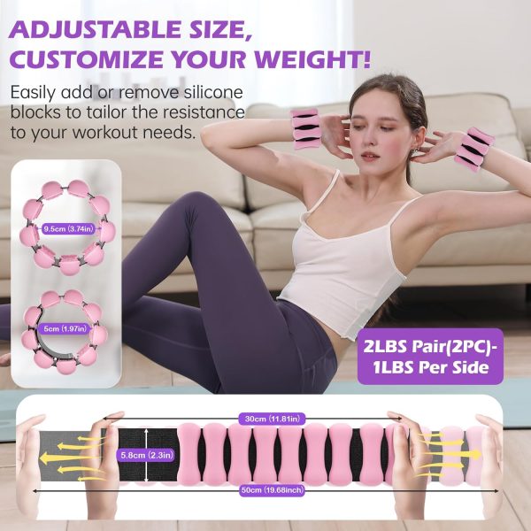 Wrist Weights, LC-dolida Ankle Weights for Women Men, Adjustable Wrist - Image 4