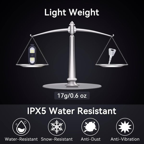 Clip on Flashlight, Running Light for Runners Rechargeable Safety Lights - Image 4