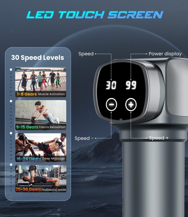 Massage Gun, Deep Tissue Massage Gun for Pain Relief, Handheld Electric - Image 2