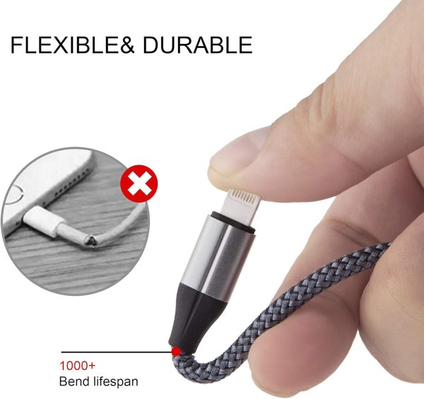 iPhone Charger Cable (3 Pack 10 Foot), [MFi Certified] 10 Feet Nylon - Image 2
