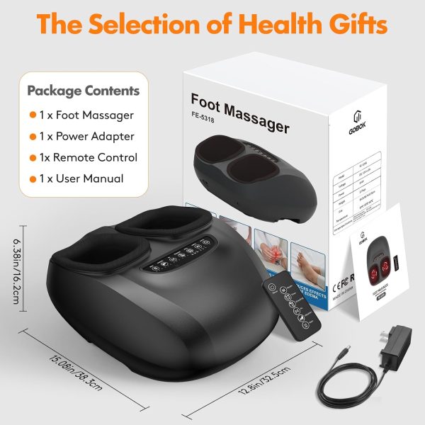 Foot Massager Machine with Heat, FSA & HSA Eligible, Shiatsu Deep Kneading - Image 9