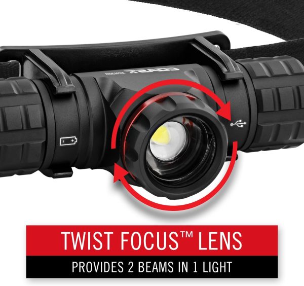 Coast XPH30R 1200 Lumen USB-C Rechargeable Dual Power Headlamp with Twist - Image 5