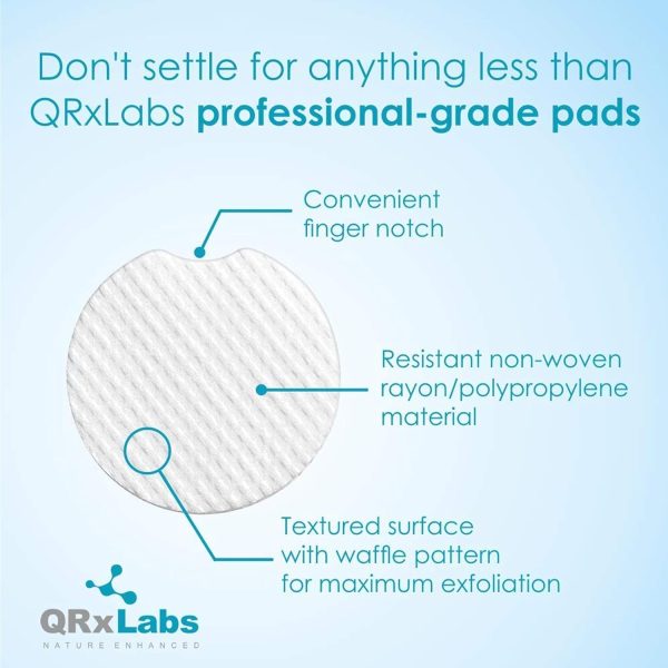 QRxLabs Glycolic Acid 20% Resurfacing Pads for Face & Body with Vitamins - Image 6