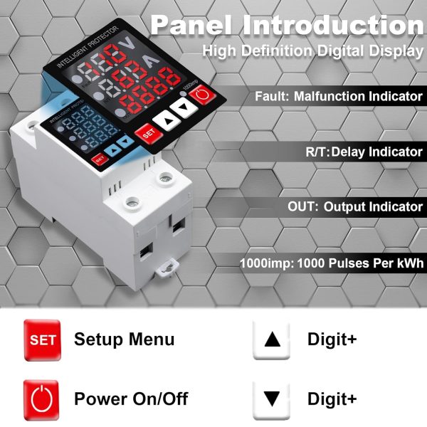 Adjustable Voltage Protector with Energy Monitoring Intelligent Relay Reset - Image 3