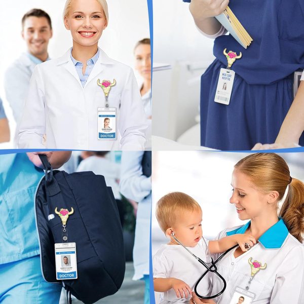 Plifal Badge Reel Holder Retractable with ID Clip for Nurse Nursing Name - Image 5