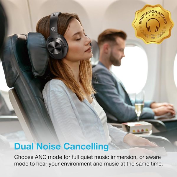 Hybrid Active Noise Cancelling Headphones, Wireless Over Ear Bluetooth - Image 4