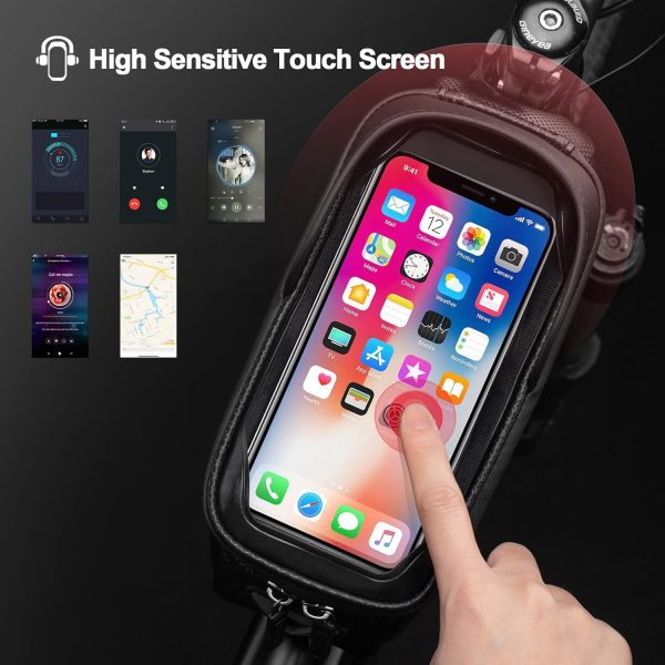 ROCKBROS Bike Bag Phone Mount Bag Bicycle Accessories Pouch, EVA Waterproof - Image 4