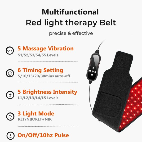 Red Light Therapy Belt - Red Light Therapy Device with Vibration Red Light - Image 7