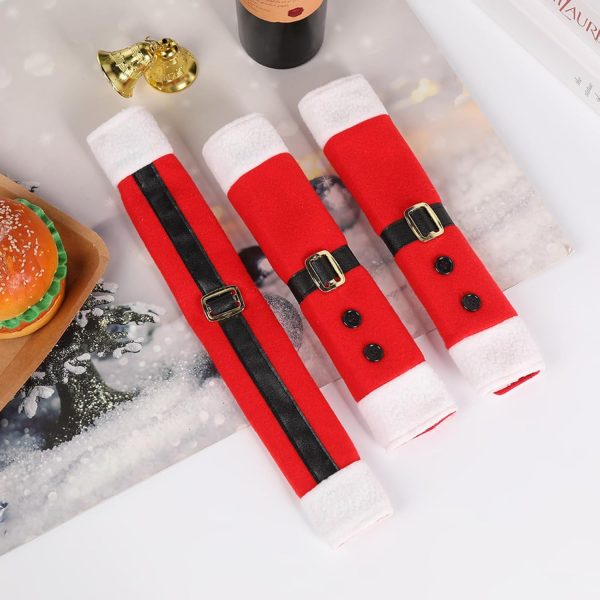ASTRYAS 3 Piece Set Christmas Refrigerator Handle Covers Santa Snowman - Image 5