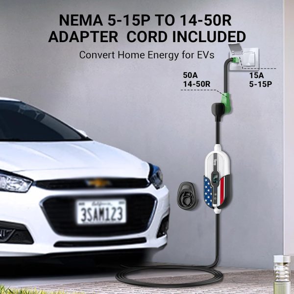 Tera Portable Electric Vehicle Charger: Level 1 & 2 EV Charger with 32 Amps - Image 4
