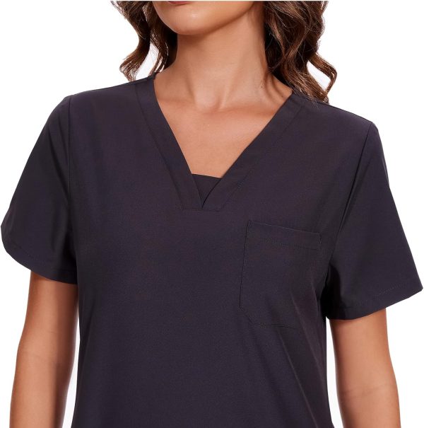 COZYFIT Scrubs for Women - V-Neck Top & Cargo Pants Scrubs Set with 10 - Image 4