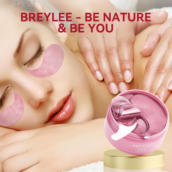 BREYLEE Rose Eye Mask– 60 Pcs, Under Eye Patches,Eye Patches For Puffy - Image 9