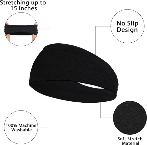 JOYOYO Unisex Headbands for Women's Hair Soft Stretchy Fabric Kylie Head - Image 3