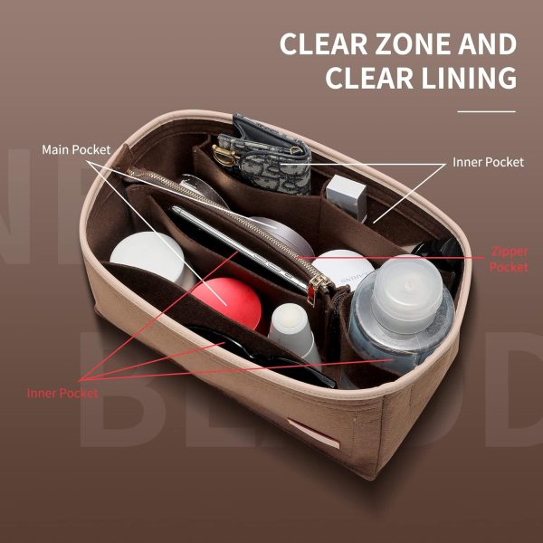 Doxo Purse Organizer Insert, Bag Organizer Insert for Tote & Purse, Bag in - Image 4