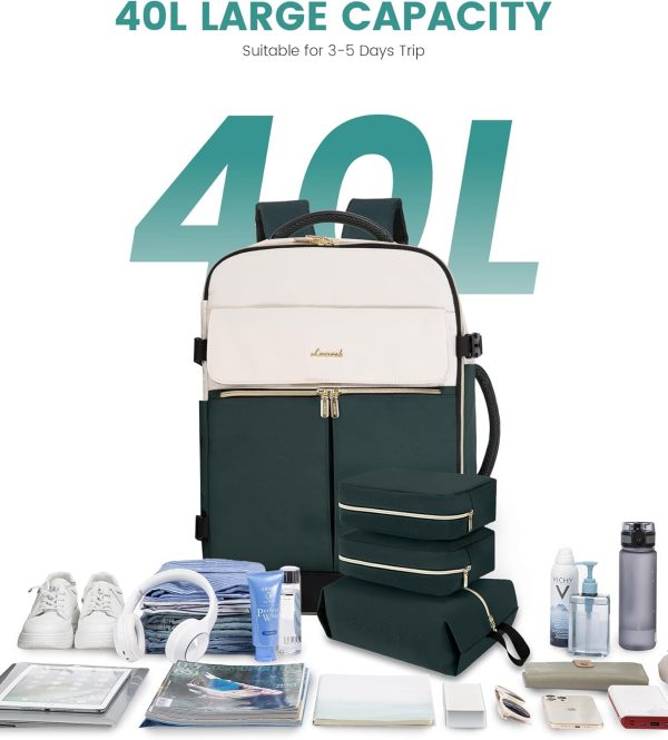 LOVEVOOK Travel Backpack for Women, TSA Carry On Backpack Flight Approved - Image 5