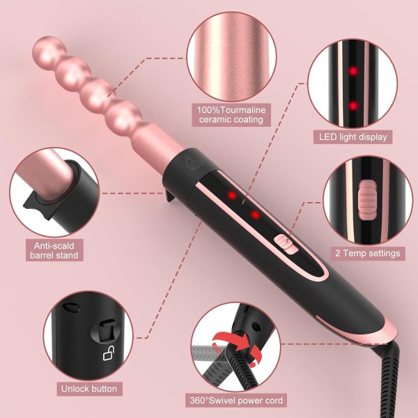 5 in 1 Curling Iron, Curling Wand Set with Hair Straightener, Curling Brush - Image 9