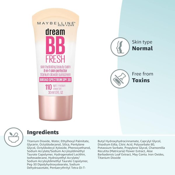 Maybelline Dream Fresh Skin Hydrating BB cream, 8-in-1 Skin Perfecting - Image 9