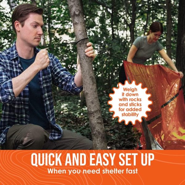 Go Time Gear Survival Life Tent • 2 Person Mylar Emergency Shelter Tube - Image 6