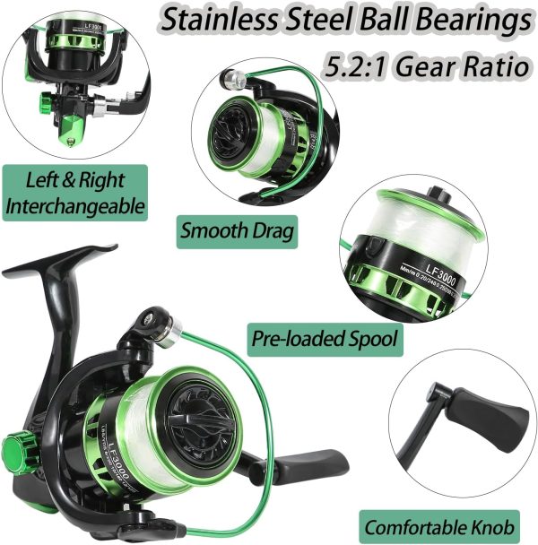 Fishing Rod, 2PCS Telescopic Fishing Rod and Reel Combo with Fishing Pliers - Image 5