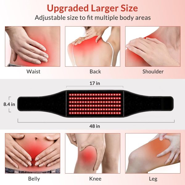 Red Light Therapy Belt, Wireless Rechargeable Infrared Light Therapy Device - Image 6