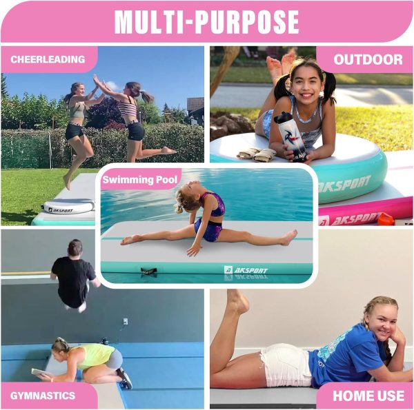 AKSPORT Air Mat Tumble Track 10ft 13ft 16ft 20ft Inflatable Gymnastics Mat - Image 6