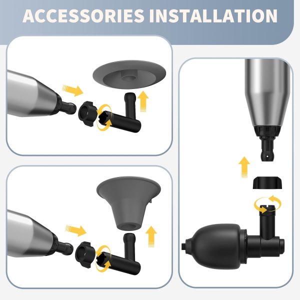 Toilet Plunger, Drain Clog Remover, High-Pressure Air Drain Blaster with - Image 6