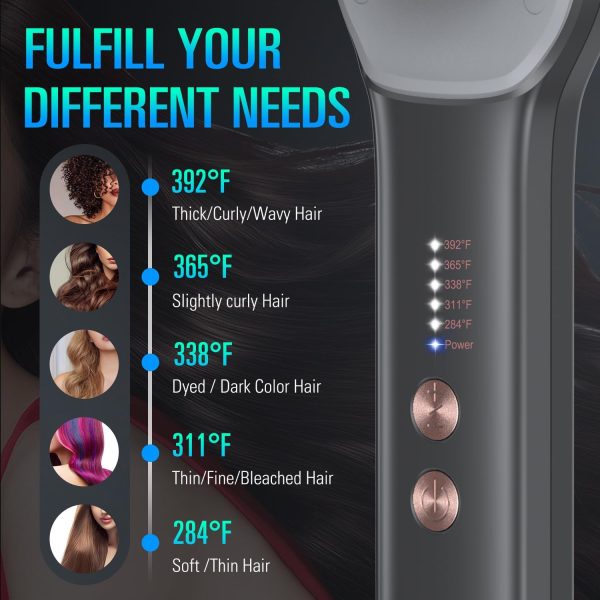 SDLOGAL Hair Straightener Brush, Hair Straightener Comb Straightening Brush - Image 4