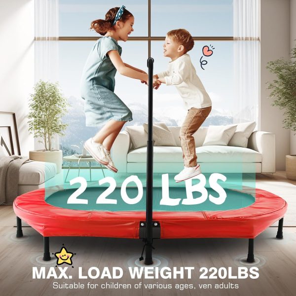 Kids Indoor Trampoline, ANCHEER 56" Foldable Mini Trampoline with 5 Level - Image 5