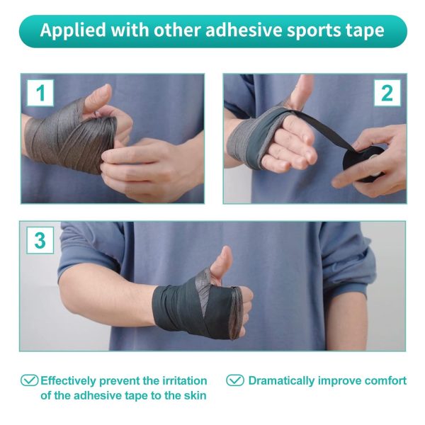 Dimora Pre Wrap Athletic, 4 Rolls Prewrap Headband for Hair, 120 Yards Foam - Image 6