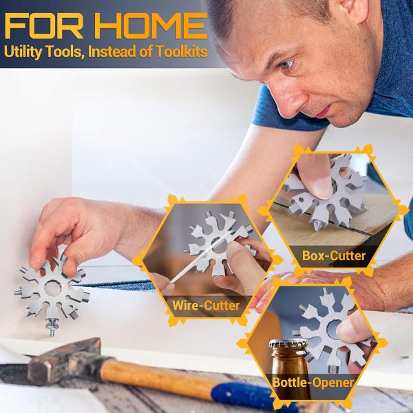 Snowflake Multi Tools Gifts for Men Christmas Stocking Stuffers for Men - Image 5