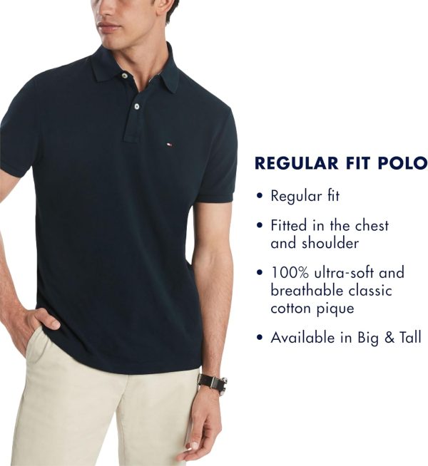 Tommy Hilfiger Men's Short Sleeve Cotton Pique Polo Shirt in Regular Fit - Image 4