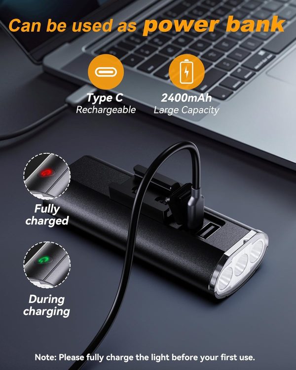 Super Bright Bike Lights for Night Riding, USB Rechargeable Mountain - Image 3