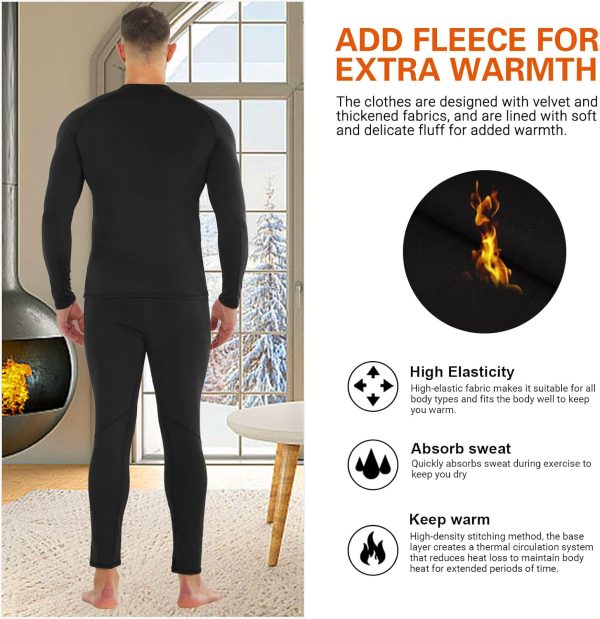 Men's Thermal Underwear Set Sport Long Johns Base Layer - Image 5