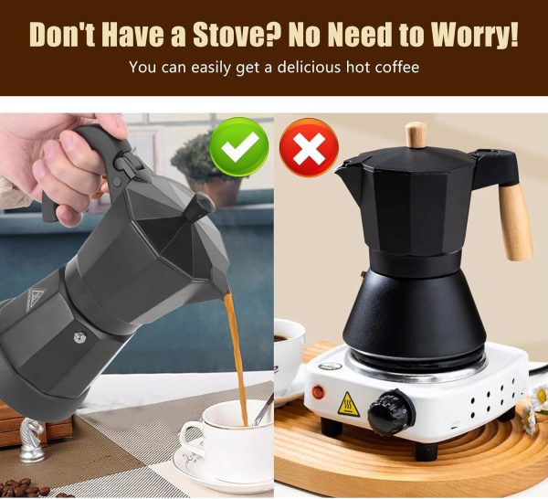SHANGSKY Coffee Pot Electric Coffe Maker 6 Cup, Espresso Coffee Maker - Image 3