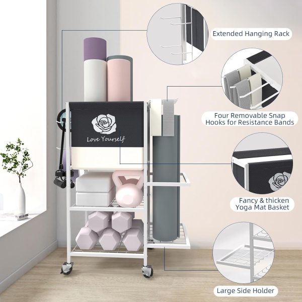 Yoga Mat Storage Rack，Home Gym Storage Rack Gym Workout Equipment Storage - Image 2