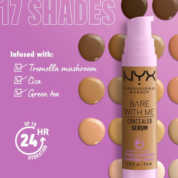 NYX PROFESSIONAL MAKEUP Bare With Me Concealer Serum, Concealer Makeup For - Image 5