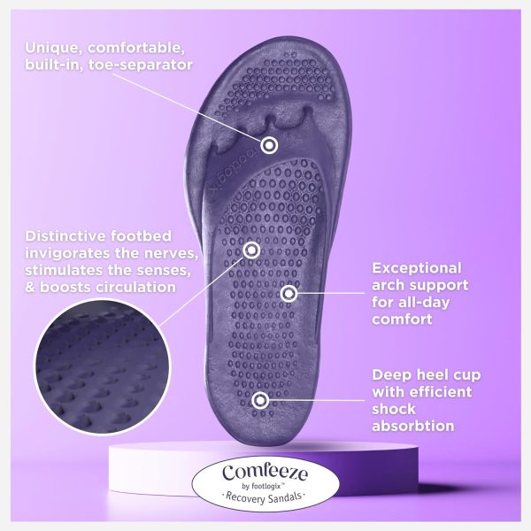 Comfeeze by Footlogix - Recovery Sandals for Women, Toe Separators, - Image 3