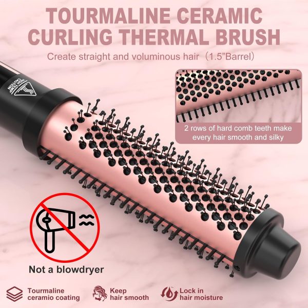 5 in 1 Curling Iron, Curling Wand Set with Hair Straightener, Curling Brush - Image 5