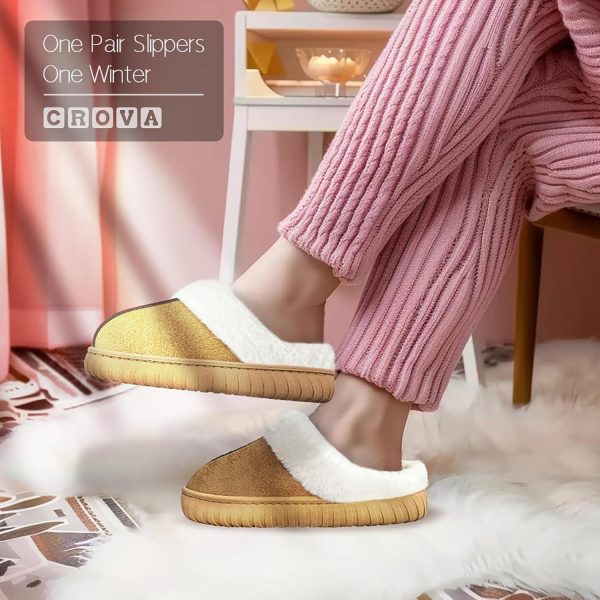 CROVA Slippers For Women Indoor and Outdoor Fuzzy House Slippers Memory - Image 9