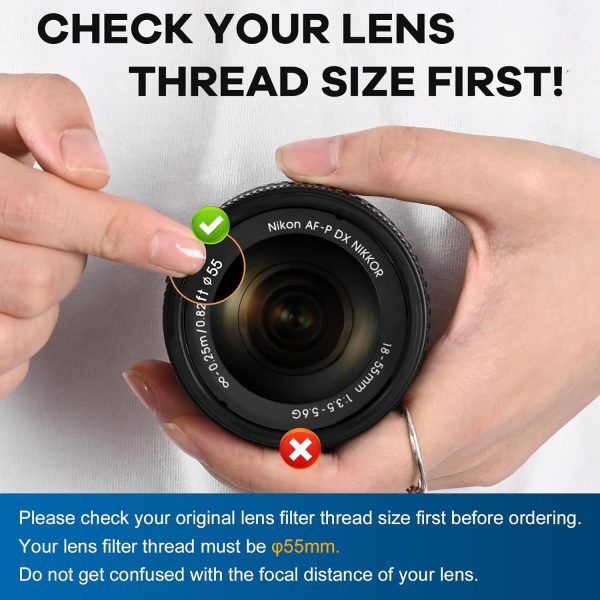 Lightdow 55MM 0.43x High-Definition Wide Angle + Macro Lens Attachment for - Image 3
