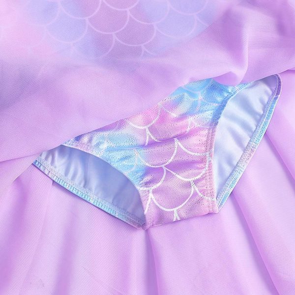 Girls Gymnastics Skirted Leotards Ballet Tutu Dance Dress Mermaid Unicorn - Image 3
