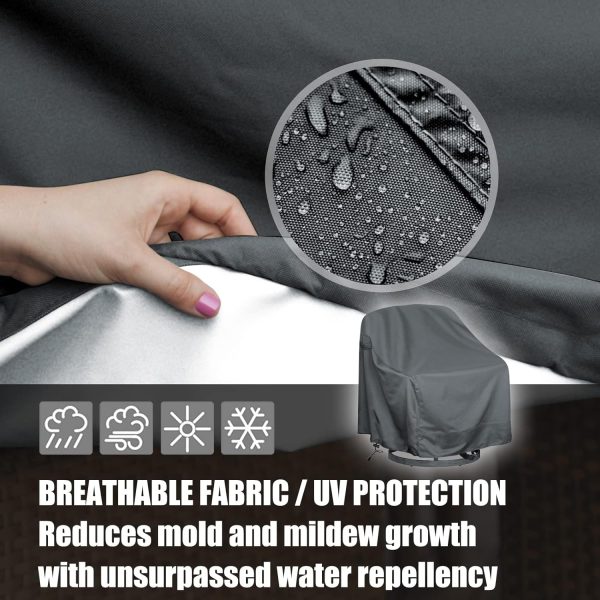 Outdoor Swivel Lounge Chair Cover 4 Pack,Waterproof Heavy Duty Outdoor - Image 3
