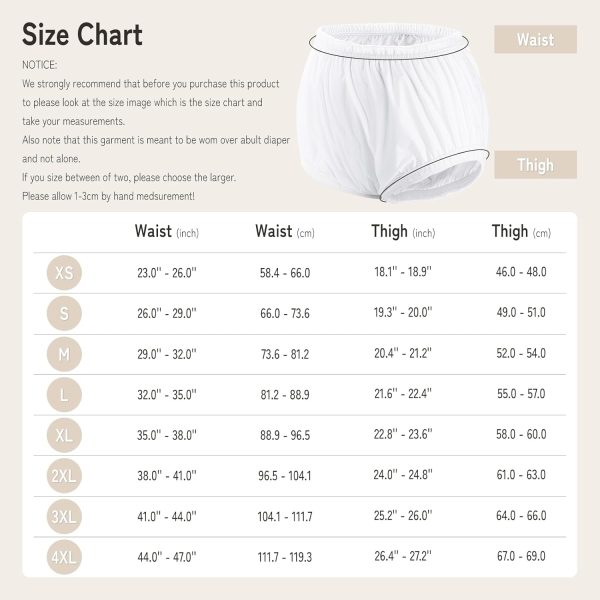 2PCS Carer Adult Diaper Covers for Incontinence Noiseless Reusable - Image 5