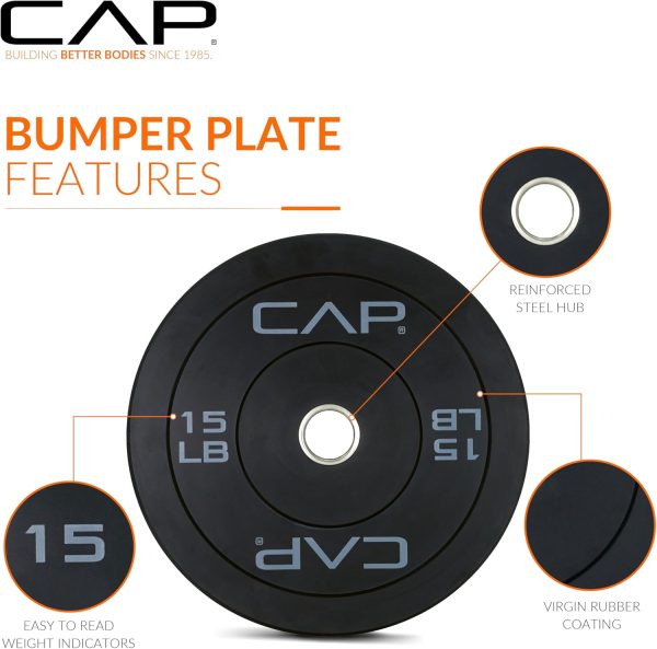 CAP Barbell Rubber Olympic Bumper Plate | Multiple Options/Colors - Image 3