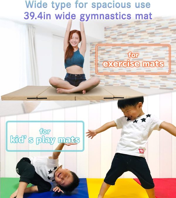 Gymnastics Mat Folding Stretch Mats 71"x39"x2" Exercise Muscle Training - Image 2