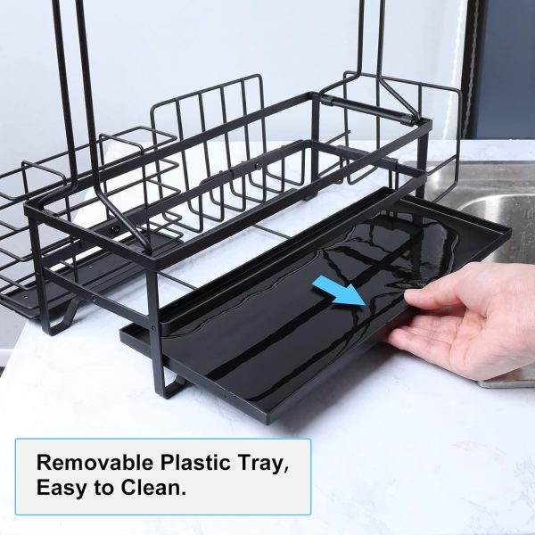 BBQ and Grill Caddy with Paper Towel Holder, Iron Steel Handle & 4 Hooks – - Image 4