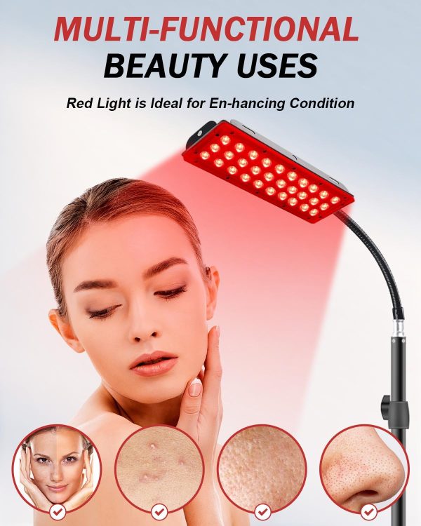 Red Light Therapy Lamp for Body, Infrared Light Therapy Lamps with Stand, - Image 2