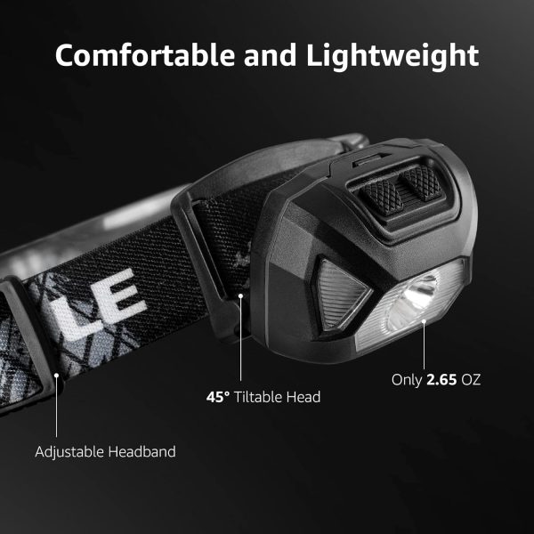 LE Headlamp Rechargeable, LED Head Lamp with 6 Modes for Camping & Hiking - Image 5