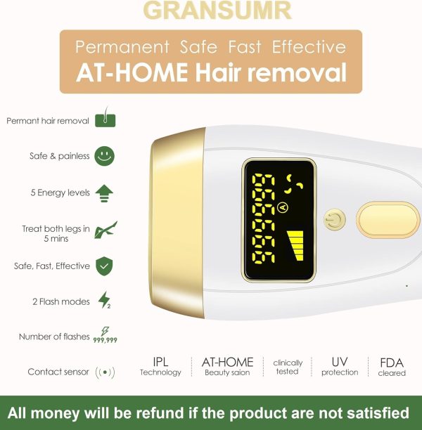 IPL Laser Permanent Hair Removal Device for Women and Men, Painless Best - Image 2