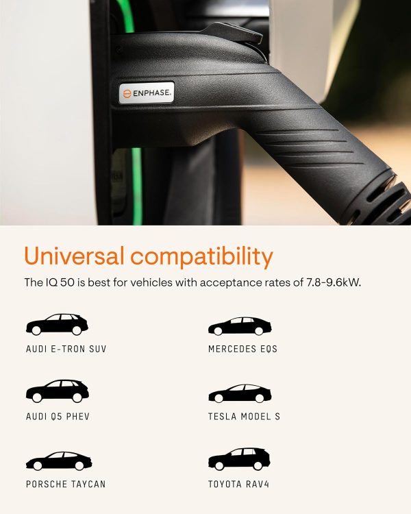 40 Amp Smart EV Charger - Enphase IQ 50, Hardwired, 9.6kW Power, 240V, - Image 5